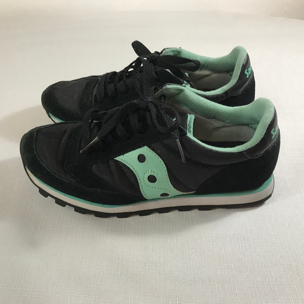 🆕 Saucony Jazz Black & Mint sneaker woman's 6